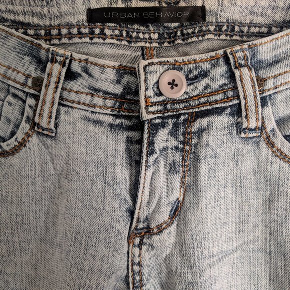 Urban Behavior Melrose Low Cut Acid Wash Jeans 25 - Picture 1 of 8